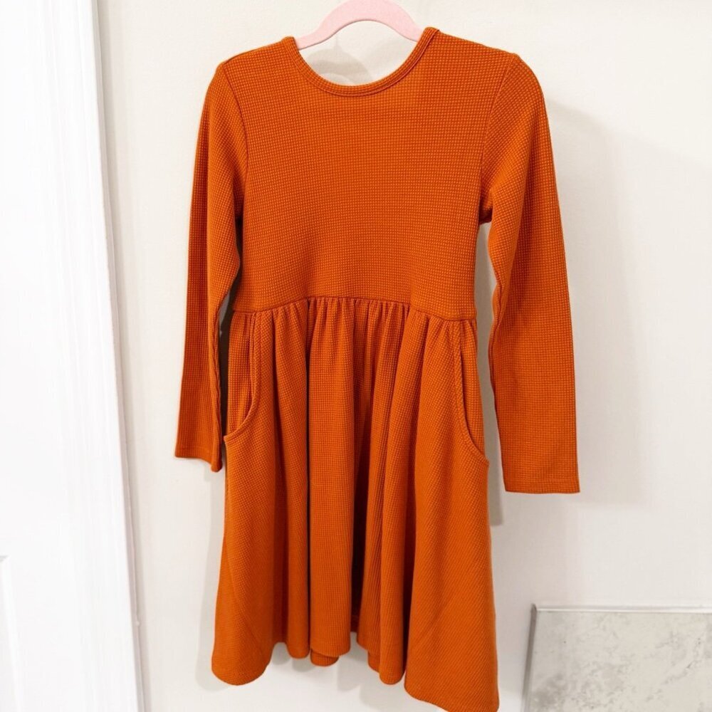 Ruffle Butts Girl Thermal Bow Dress 7 years